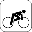 icon radfahren schwarz auf weiss 125px