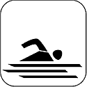 icon schwimmen schwarz auf weiss 125px